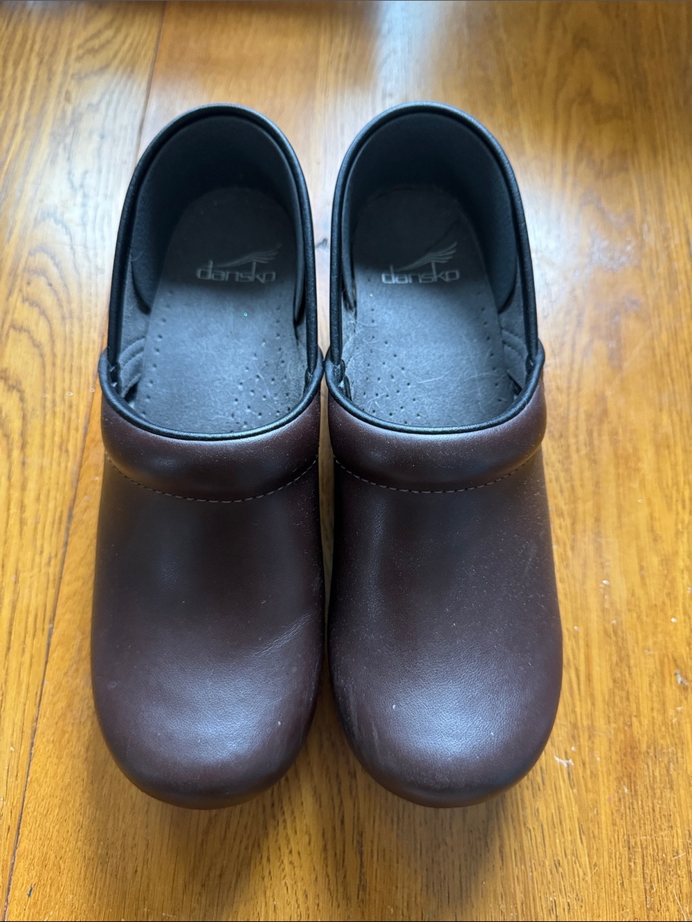 Dansko Dark Brown Leather Clogs - Comfortable Slip-On Shoes